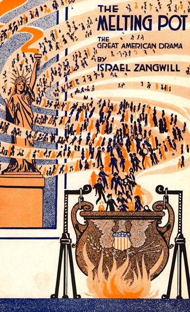 Poster advertising Zangwill's "The Melting Pot"